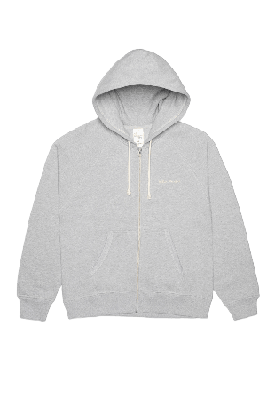 Nudie Jeans Gunde Logo Zip Hoodie Tröjor Herr Grå L