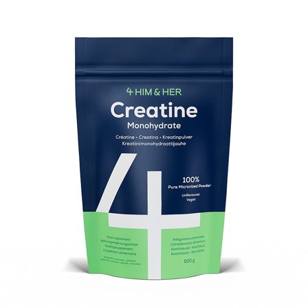 4 HIM & HER Creatine Monohydrate 500 g, Sport & Velvære, Protein & Energi, Proteinpulver