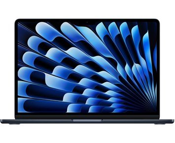 Apple-13-inch MacBook Air - M4 chip 10-core CPU 10-core GPU, 24GB RAM, 512GB SSD - Midnight-MacBook Air 13". Flyr raskt. Og lett. Nå med M4.-Laptops-