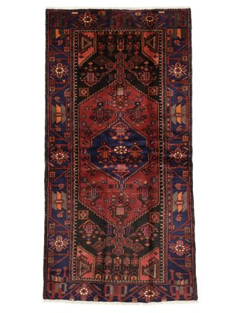 Medallion Piccolo Hamadan Tappeto 110X218 Lana