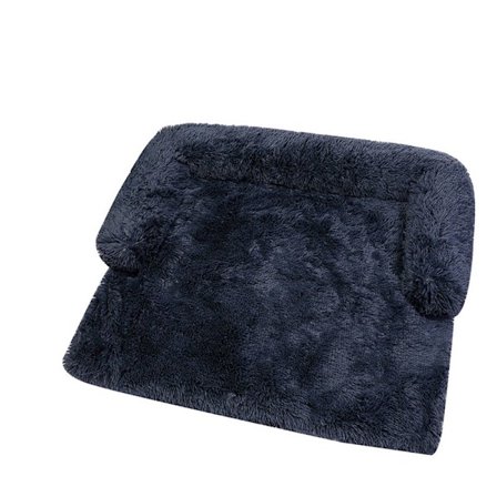 Mordely Avtagbar Plysch Pet Bed Dog Soffa MÖRKGRÅ 90X90X20CM