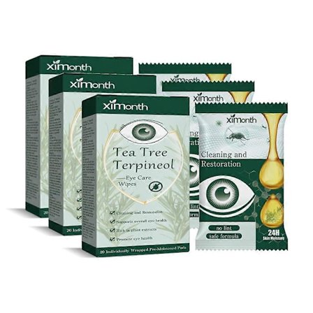 1-5X Øyelokkrensekluter Øyemiddfjerningskluter Tea Tree Olje Fuktighetsgivende for Tørre Øyne Rensekluter Kløende Øyne