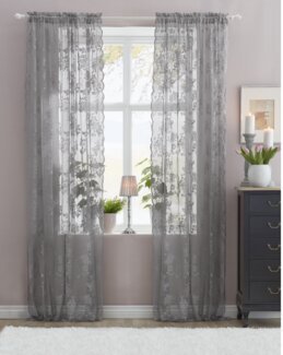 Sivuverhot Bianca 2/pak Harmaa