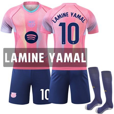 Ny 2025-2026 Barcelona Hemma Specialutgåva Barnfotbollströja Nr.10 Yamal