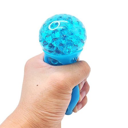 Nya exotiska färgglada pärlor kläm leksak dekompression leksak kul långsam rebound dekompression vent hålade bollar