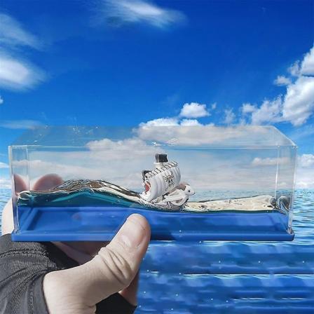 Anime One Piece Going Merry Cruise Ship Modell Flytende Bølge Usynkelig Båt Tos