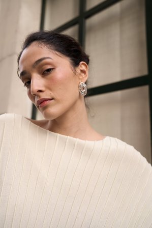 NA-KD Oval Earrings - Schmuck - Silber - One Size