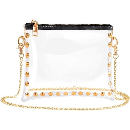 Lille gennemsigtig taske Crossbody taske Gennemsigtig pung Gennemsigtig clutch Godkendt PVC pung
