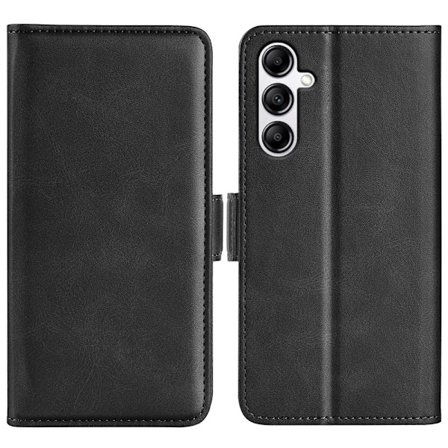 SKALO Samsung A34 5G Premium Wallet Flip Cover - Sort
