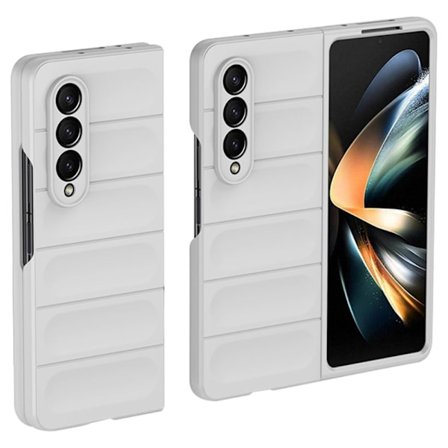 Blødt grebsformet Samsung Galaxy Z Fold4 cover - Hvid