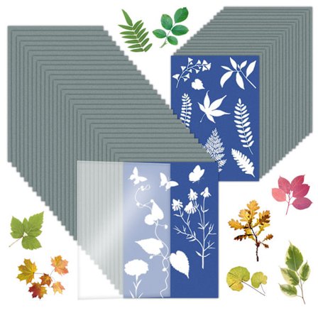 A5 Soltryckpapper Blått Solpapper Cyanotyppapper Sol