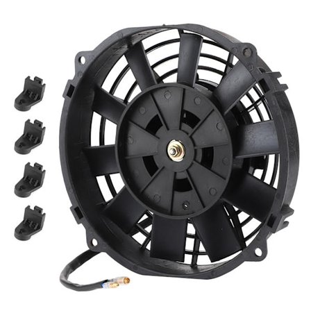 Universel elektrisk blæser 8 tommer til køler bilkøling klimaanlæg 10 blade 12V 80W 2250 RPM