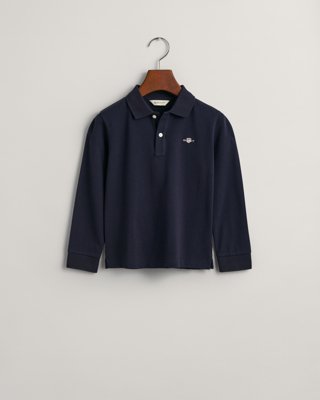 GANT - Piquéskjorte med lange ermer evening blue
