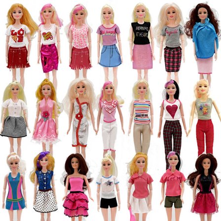 Barbie Prinsesse Klær Sett for 21 Dukker (30cm)