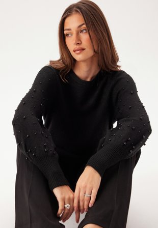 ONLY Onlkinne Ls Pearl Detail O-nec Klær