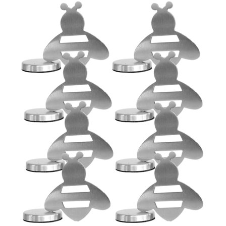 8 sett middagsborddukvekter i rustfritt stål for utendørs magnetiske klips