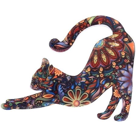 Ensiluokkainen unisex-kissan solmioneula, jossa emalia