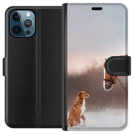Kompatibelt Lommeboketui til Apple Apple iPhone 12 Pro Hest & Hund