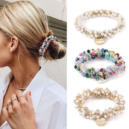 Hair Tie with Stones - Wedding - Bracelet