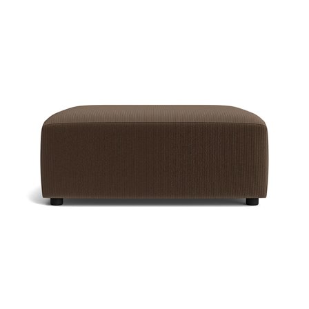 Como puf - Lisboa Brun fløjl - 102x92x42cm - Fodskammel/Sideplads - Håndlavet i Europa - Elegant design - Perfekt til Como Sofa