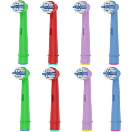 8-pakkaus vaihdettavia lasten hammasharjojen päitä, yhteensopiva Oral B:n kanssa