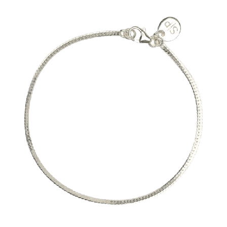 Syster P Links Herringbone Bracelet Armband Dam Silver M/L