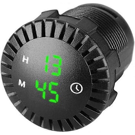 Bil LED Klocka Touch Klocka Vattentät Bil Digital Klocka 12V/24V Mini LED Digital Klocka Mini Motorcykel Klocka 2.01 Tum Diameter för Bilar, Båtar