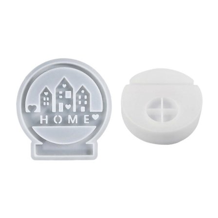 Hem Hus Lysestage Silikoneforme Epoxyharpiksforme Ornament Kærlighed Hus Lysestageforme Gipsforme[HK]