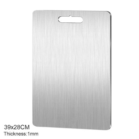 Skærebrætter i rustfrit stål Kraftige æltebrætter i rustfrit stål Dobbeltsidede skridsikre skærebrætter til frugt og grøntsager [HK]