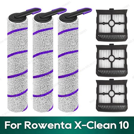 Kompatibel med Rowenta X-Clean 10, Tefal X-Clean 10 Støvsuger Moppe Tilbehør Rullebørste Hepa Filter Reservedele