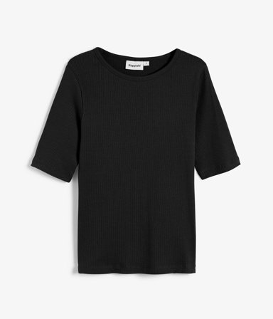 Kappahl | Ribbet topp | Svart
