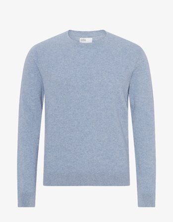 Light Merino Wool Crew - Polar Blue - S
