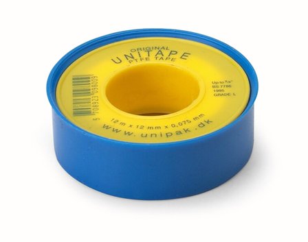 Unipak Unitape Gjengeteip 12 mm x 12 m, Maskintilbehør & forbruk
