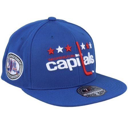 Mitchell & Ness - NHL Blå fitted Keps - Washington Capitals Vintage Blue Fitted @ Hatstore