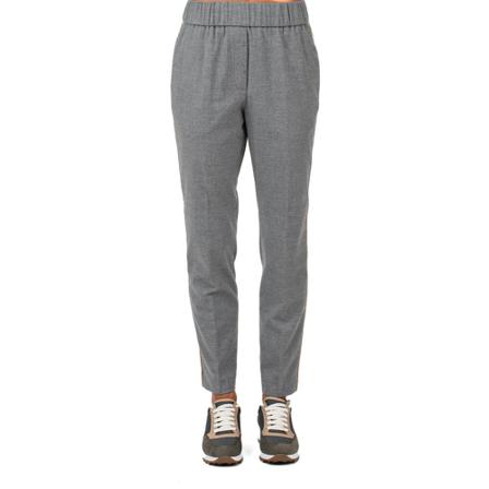 Peserico, Trousers Grijs, Dames, Maat:M