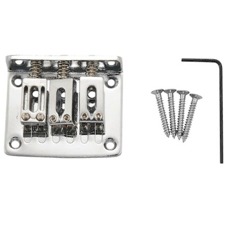 Sølv Zink Legering Bro Til 3-Strenget Elektrisk Guitar Sæt Med 5