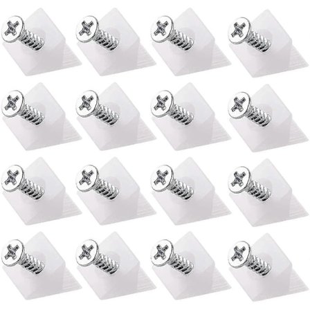 100 stk. Skuffeunderstøtninger Skuffebund Hænger Reparationssæt Møbler Kommode Reparationskiler Plast A_Super Gave