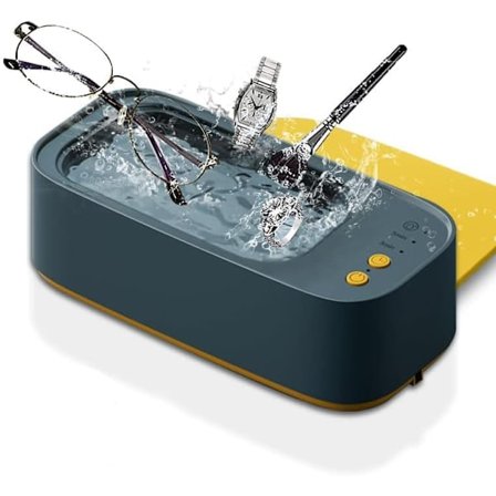 45000 Hz Ultralydsrenser – Multi Ultralydsrenser med 3 Rengøringstilstande, Ultralydsrensning til Briller & Smykker, Proteser_qc