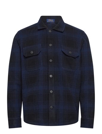 Polo Ralph Lauren Plaid Pile Fleece Overshirt - Blue - XXL
