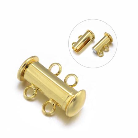 5 St Magnetlås Med 2 Strands Magnet Lås 20x10mm Guld