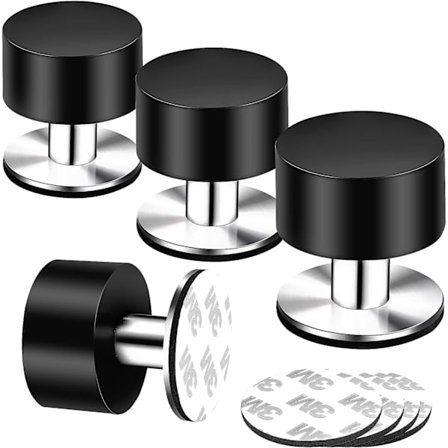 4-pak dørstop med ekstra klistermærker, selvklæbende dørstopper