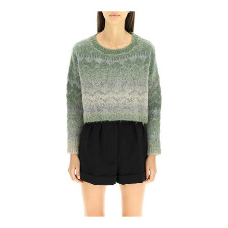 Pinko, blend sweater Grijs, Dames, Maat:M,alpaca