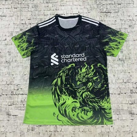 Ny fotballtrøye oppvarming trening T-skjorte Liverpool Special Edition for menn grønn størrelse 6XL