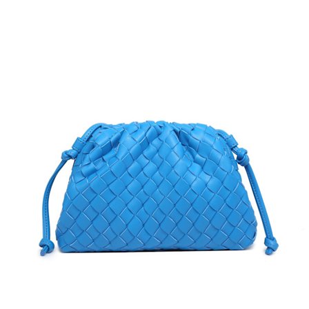 Molnryggsäck 2024 ny stil väska dam ko läder skrynklig dumpling väska dam handväska axelväska MJ51 Electric Blue