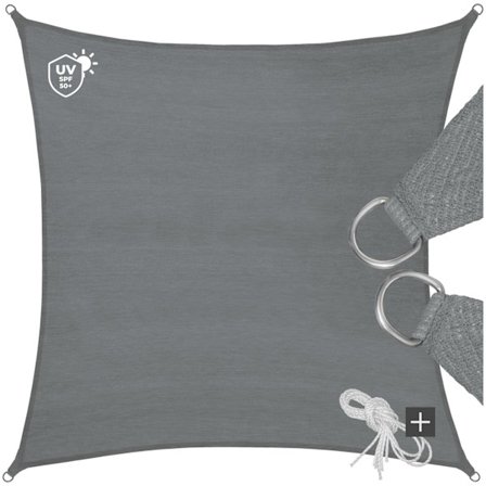 Solsegel 3,6 x 3,6 m, UV-skydd 50+