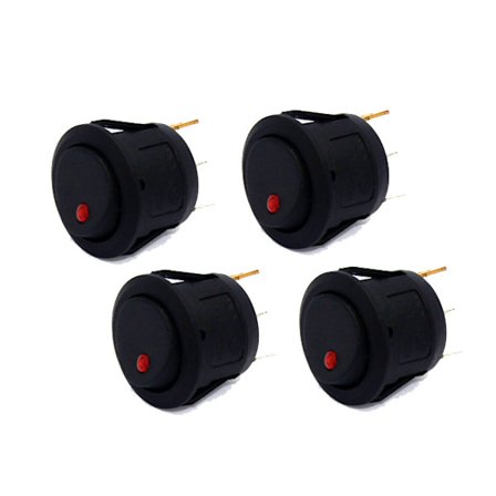 Strömbrytare 4-pack av/på vaggströmställare avbrytare m diodlyse