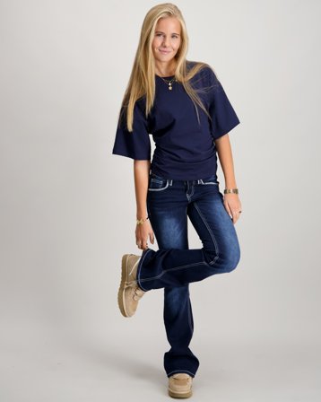 RYVLS Wide Sleeve Tee Blau T-Shirts Mädchen - Kids Brand Store