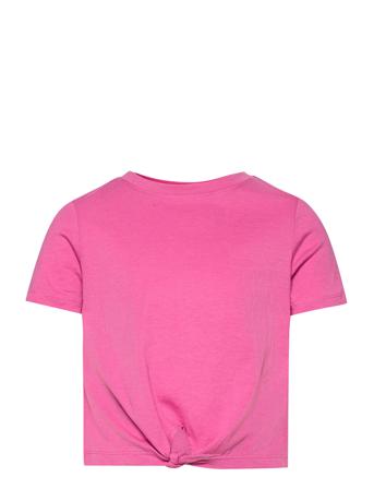 Kmgmay S/S Knot Top Jrs Pink Kids Only