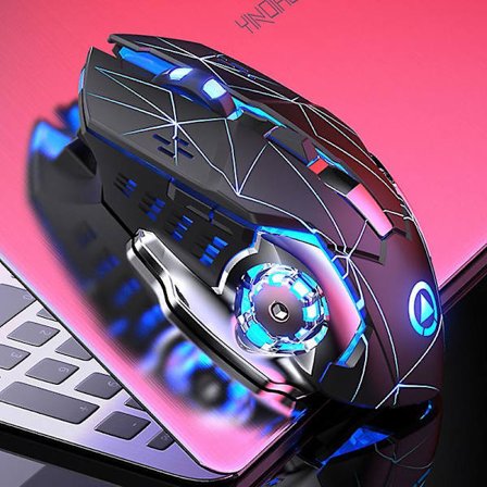 Wireless Gaming Mouse Rgb Backlit, Rechargeable, 6 Programmable Buttons
