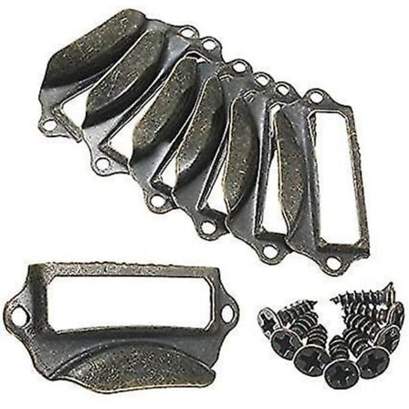 12 stk. Antik Skuffe Etiket Træk Kabinet Ramme Håndtag Navnekort